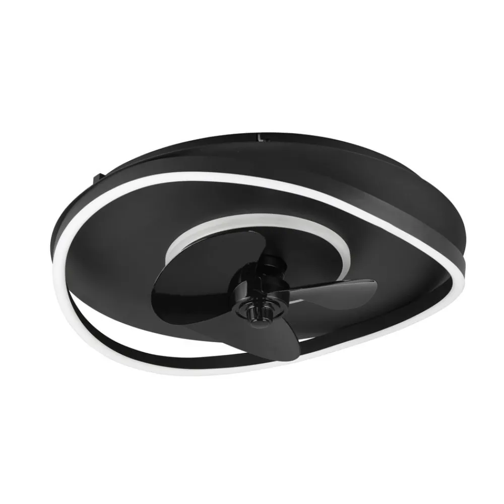 Reality Leuchten Loftventilatorer > LED-ventilator Sortland, DC, støjsvag, 50 cm, CCT, fjernbetjening
