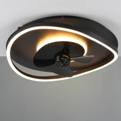 Reality Leuchten Loftventilatorer > LED-ventilator Sortland, DC, støjsvag, 50 cm, CCT, fjernbetjening