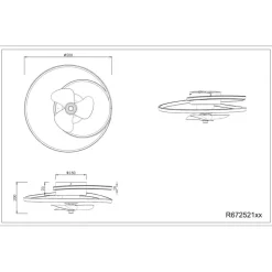 Loftventilatorer ^ Reality Leuchten LED-ventilator Umea, hvid, DC, støjsvag, Ø 50 cm, CCT, fjernbetjening