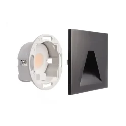 Deko-Light Indbygningsspots > LED-vægindbygningslampe SET Alwaid sort 8x8 cm vinkel 2.700 K