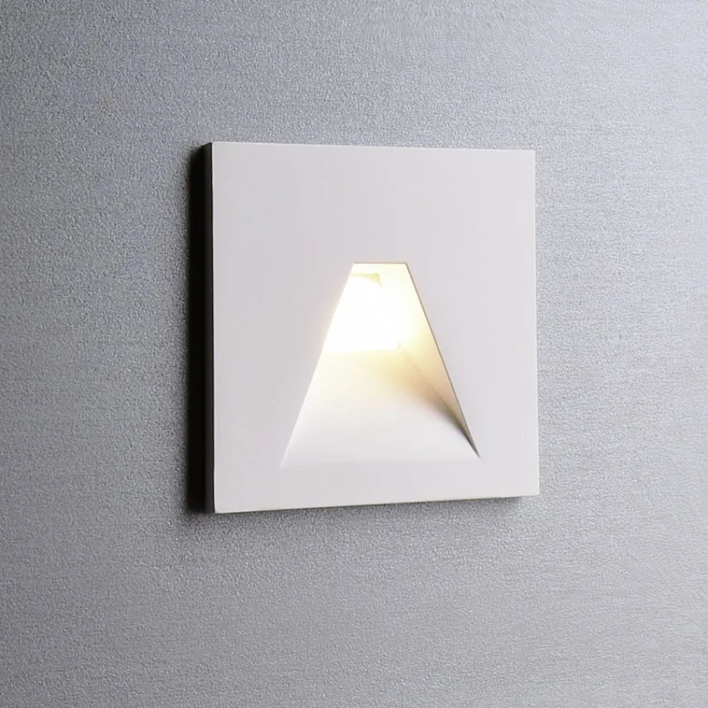 Deko-Light Spotlights|Væglamper > LED-vægindbygningslampe SET Alwaid, hvid 8 x 8 cm vinkel 2.700 K
