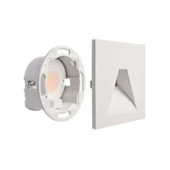 Deko-Light Spotlights|Væglamper > LED-vægindbygningslampe SET Alwaid, hvid 8 x 8 cm vinkel 2.700 K