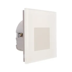 Indbygningsspots ^ Deko-Light LED-vægindbygningslampe SET Alwaid, matteret glas, 8 x 8 cm, 2.700 K