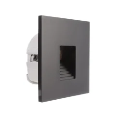 Indbygningsspots|Væglamper ^ Deko-Light LED-vægindbygningslampe SET Alwaid sort 8 x 8 cm niveau 2.700K
