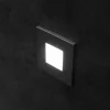 Hera Indbygningsspots > LED-vægindbygningslampe Wall F, sort, 7,5 x 7,5 cm, metalplade