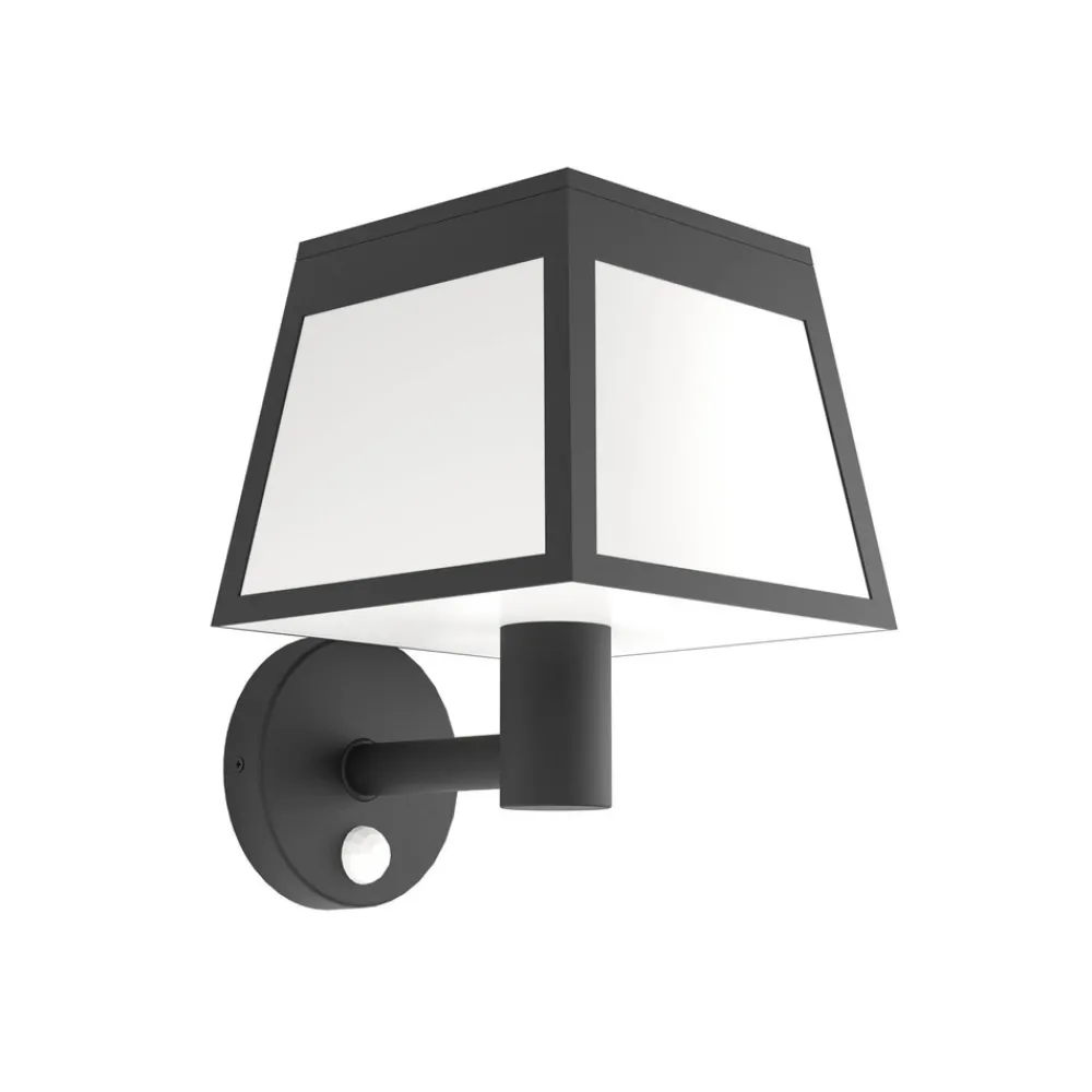 Solcelle Lampe Med Sensor|Væglampe Med Sensor ^ EGLO LED-væglampe Altilia, sort, plast, sensor