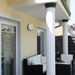 Albert Leuchten Væglamper > LED-væglampe 6309 antracit, IP65, Ø 31 cm