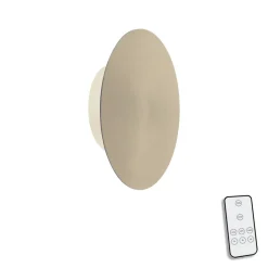 Væglamper|Væglamper ^ Paul Neuhaus LED-væglampe batteri Puntua Ø 18 cm messing mat