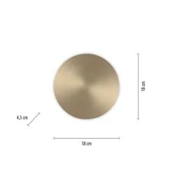 Væglamper|Væglamper ^ Paul Neuhaus LED-væglampe batteri Puntua Ø 18 cm messing mat