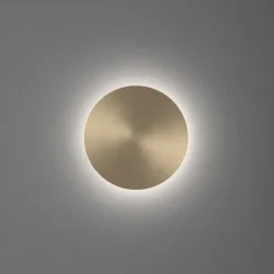 Væglamper|Væglamper ^ Paul Neuhaus LED-væglampe batteri Puntua Ø 18 cm messing mat