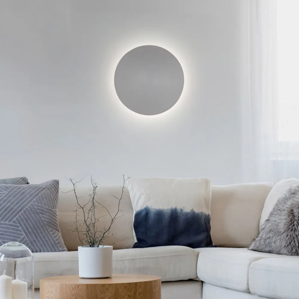 Væglamper ^ Paul Neuhaus LED-væglampe batteri Puntua Ø 25 cm grå