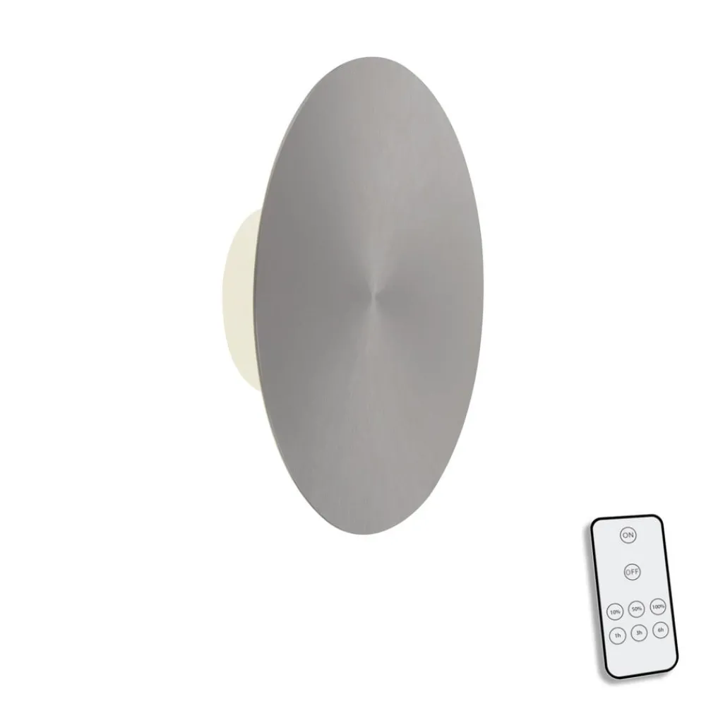 Væglamper ^ Paul Neuhaus LED-væglampe batteri Puntua Ø 25 cm grå