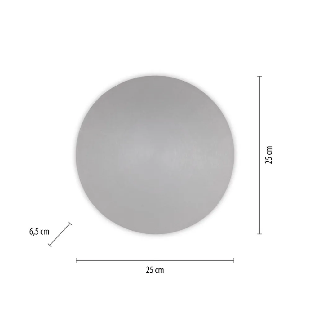 Væglamper ^ Paul Neuhaus LED-væglampe batteri Puntua Ø 25 cm grå