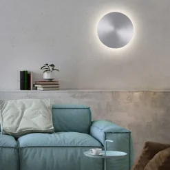 Væglamper|Væglamper ^ Paul Neuhaus LED-væglampe batteri Puntua Ø 25 cm aluminium