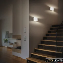Briloner Væglamper > LED-væglampe Chat, hvid, 16 cm, plast, sensor