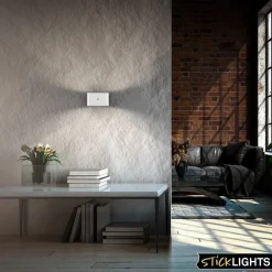 Briloner Væglamper > LED-væglampe Chat, hvid, 16 cm, plast, sensor