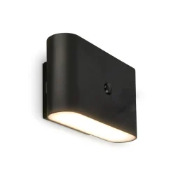 Væglamper|Væglamper ^ Briloner LED-væglampe Chat, sort, 16 cm, plast, sensor