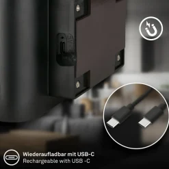 Væglamper|Væglamper ^ Briloner LED-væglampe Chat, sort, 16 cm, plast, sensor