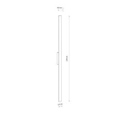 Væglamper ^ Nowodvorski Lighting LED-væglampe Demi L, sort, aluminium, højde 144 cm, IP54