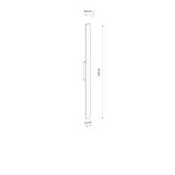 Nowodvorski Lighting Væglamper > LED-væglampe Demi M, teglrød, aluminium, højde 100 cm, IP54