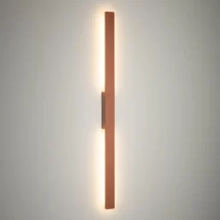 Nowodvorski Lighting Væglamper > LED-væglampe Demi M, teglrød, aluminium, højde 100 cm, IP54