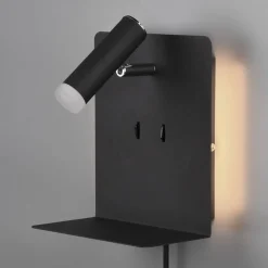 Trio Lighting Væglamper|Væglamper > LED-væglampe Element med hylde sort mat