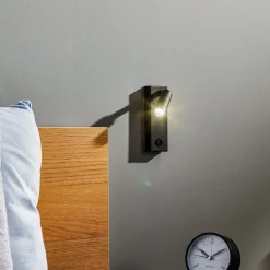 TK Lighting Væglamper > LED-væglampe Enzo kantet med afbryder, sort