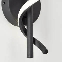 Brilliant Væglamper > LED-væglampe Eunice, bredde 12 cm, sort, metal