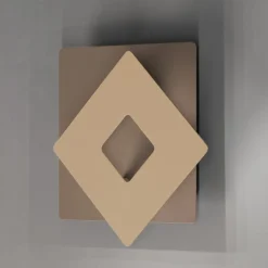FISCHER & HONSEL Væglamper > LED-væglampe Hennes, bredde 18 cm, gråbeige/sandfarvet