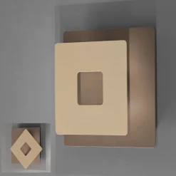 FISCHER & HONSEL Væglamper > LED-væglampe Hennes, bredde 18 cm, gråbeige/sandfarvet