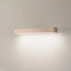 Væglamper ^ TK Lighting LED-væglampe i træ Teo, fyr, 46 cm, 3000 K