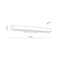 Væglamper ^ TK Lighting LED-væglampe i træ Teo, fyr, 46 cm, 3000 K