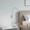 Væglamper|Væglamper ^ FISCHER & HONSEL LED-væglampe Justi, nikkelfarvet, højde 52 cm, metal
