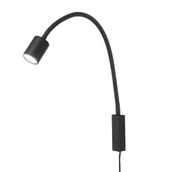 Væglamper|Væglamper ^ FISCHER & HONSEL LED-væglampe Justi, sandsort, højde 52 cm, metal