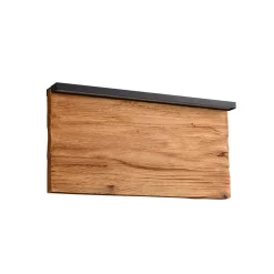 Trio Lighting Væglamper > LED-væglampe Kalea, bredde 30 cm, træfarvet, træ