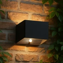 Væglampe Med Sensor ^ FH Lighting LED-væglampe Magnetics, sort, USB, bevægelsessensor