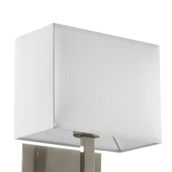 Væglamper|Væglamper ^ Searchlight LED-væglampe 6519 med LED-læselampe, satineret sølv