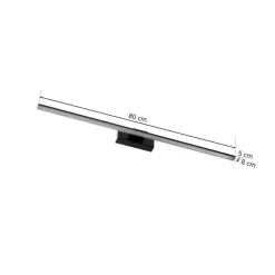 Gang|Pendellamper ^ MCJ LED-væglampe Miroir 80 cm sort 3000K
