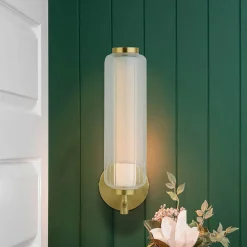 Searchlight Væglamper > LED-væglampe Mod, messingfarvet, dæmpbar i 3 trin, stål