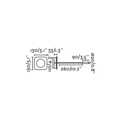 FARO BARCELONA Væglamper > LED-væglampe Mood, sort, træ, metal, udspring 33 cm