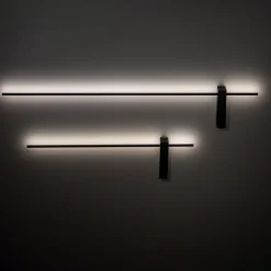 Væglamper|Væglamper ^ Nowodvorski Lighting LED-væglampe Motive L, 120 cm bred, sort, metal