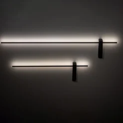 Nowodvorski Lighting Væglamper|Væglamper > LED-væglampe Motive M, 80 cm bred, sort, metal