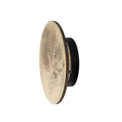 Væglamper ^ Nowodvorski Lighting LED-væglampe Ring S, Ø 15 cm, krydsfiner, guldfarvet