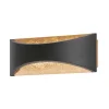 FISCHER & HONSEL Væglamper > LED-væglampe Rio, sort/bladguld, bredde 23 cm, metal