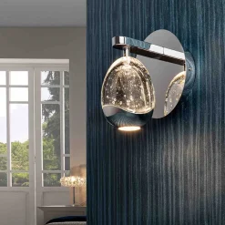 Væglamper ^ Schuller Valencia LED-væglampe Rocio, metal, glas, 1-lys, krom