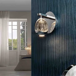 Væglamper ^ Schuller Valencia LED-væglampe Rocio, metal, glas, 1-lys, krom