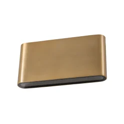 Væglamper ^ Nowodvorski Lighting LED-væglampe Semi M, aluminium, guld, længde 17,5 cm