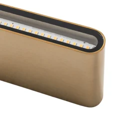 Væglamper ^ Nowodvorski Lighting LED-væglampe Semi M, aluminium, guld, længde 17,5 cm