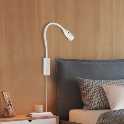 FISCHER & HONSEL Væglamper > LED-væglampe Sten, hvid, højde 61 cm, gestusstyring