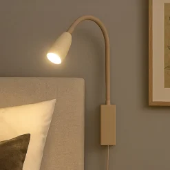 FISCHER & HONSEL Væglamper > LED-væglampe Sten, sandfarvet, højde 61 cm Gestestyring